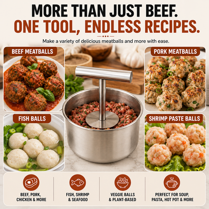 🍝Stainless Steel Meatball Press for Uniform Home‑Made Meatballs
