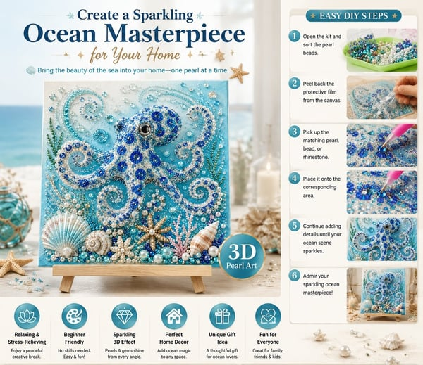 Ocean Theme Pearl Art DIY Kit