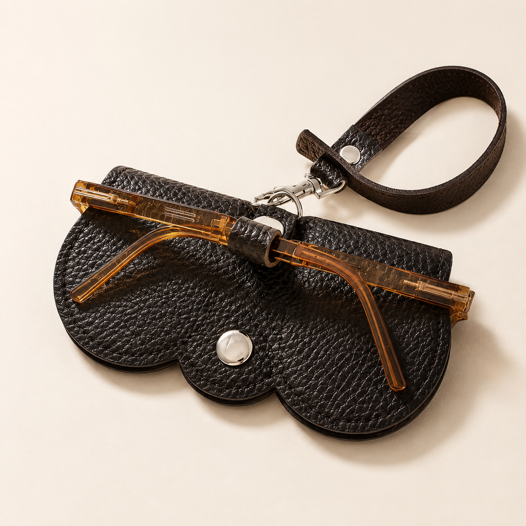 🕶 Clip & Go Leather Glasses Case – Protect Your Sunglasses Anywhere