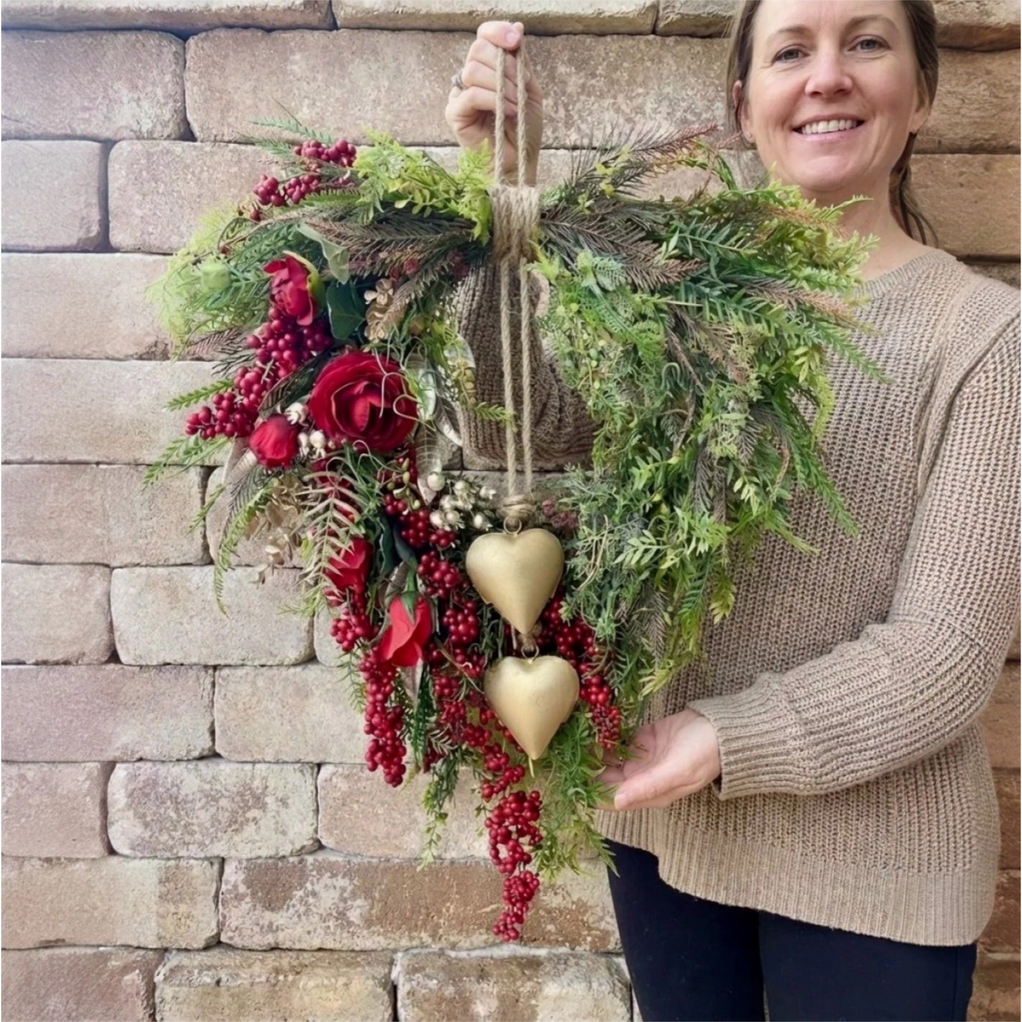 ❤️ Valentine’s Day Farmhouse Valentine Heart Wreath