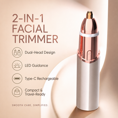 ✨ 2-in-1 Women's Eyebrow and Facial Hair Removal Device