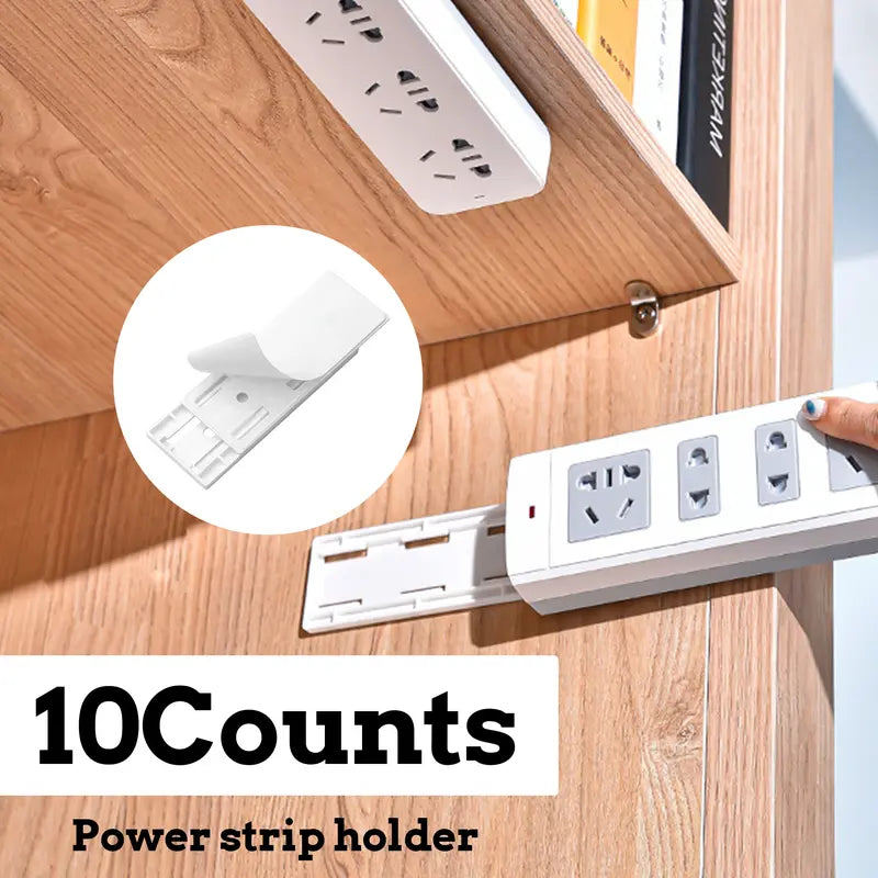 Adhesive Punch-Free Socket Holder, Self Adhesive Desktop Socket Fixer