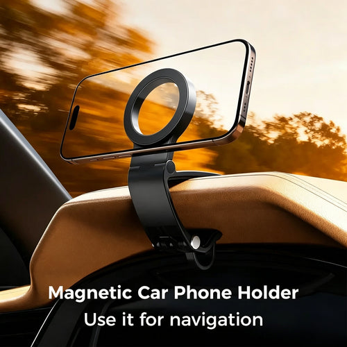 Magnetic Car Phone Mount, Hands Free Cell Phone Holder Clip Car Accessories