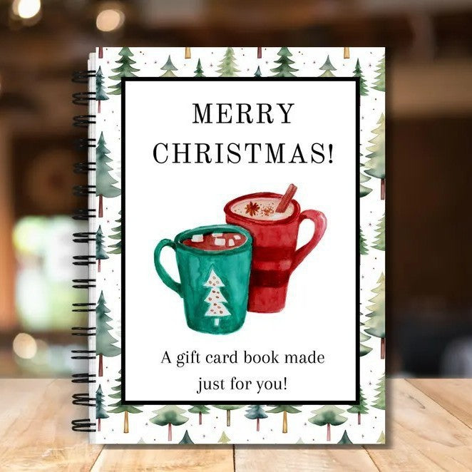 Christmas Gift Card Book, Diy Spiral Bound Gift Card Book