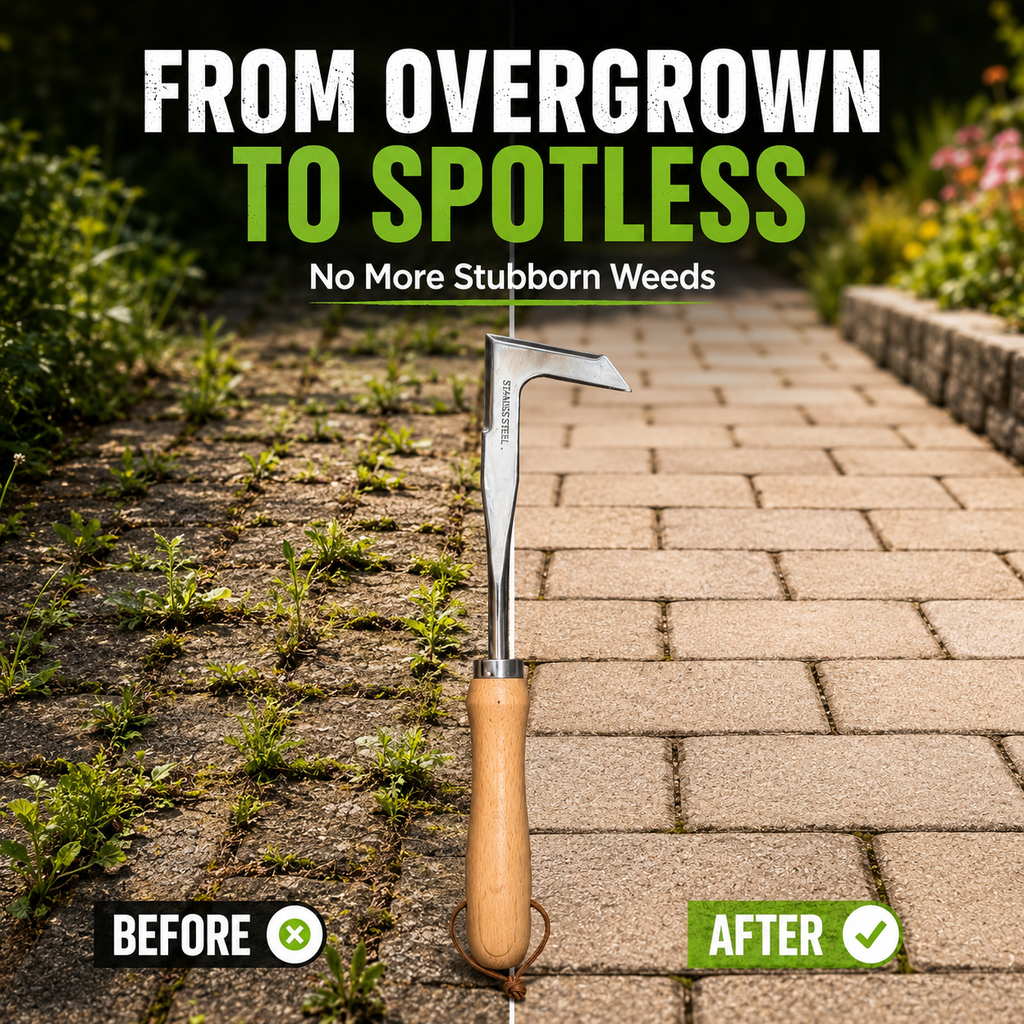 🌿 Crack Weeder Tool – Razor-Sharp Stainless Steel Weed Remover