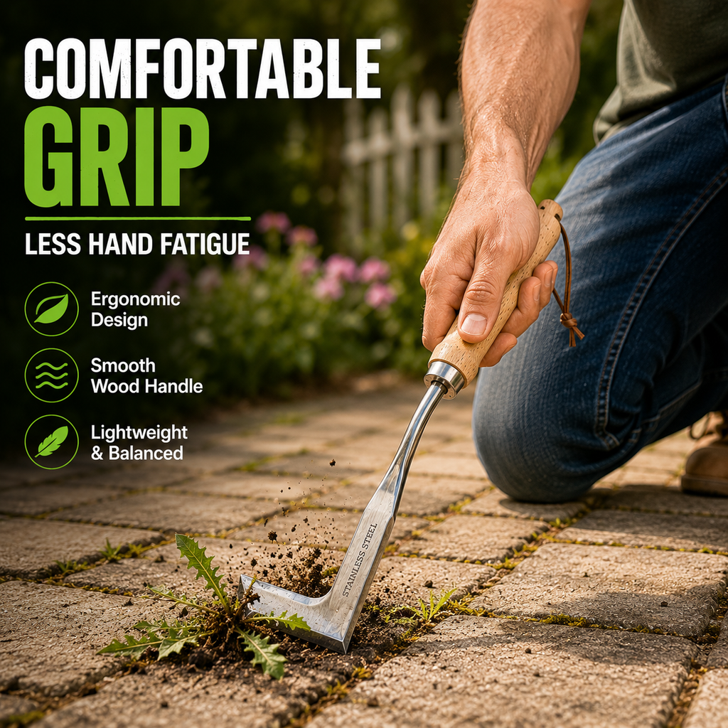 🌿 Crack Weeder Tool – Razor-Sharp Stainless Steel Weed Remover