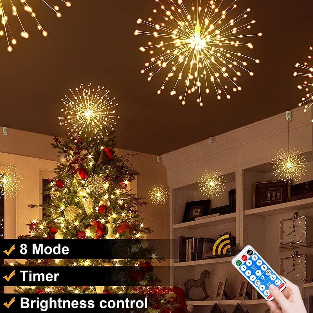 🎆 4-Pack Solar Fireworks Lights