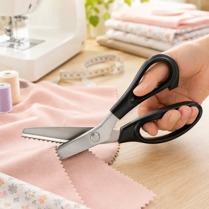 Stainless Steel Zig Zag Scissors with Serrated Teeth