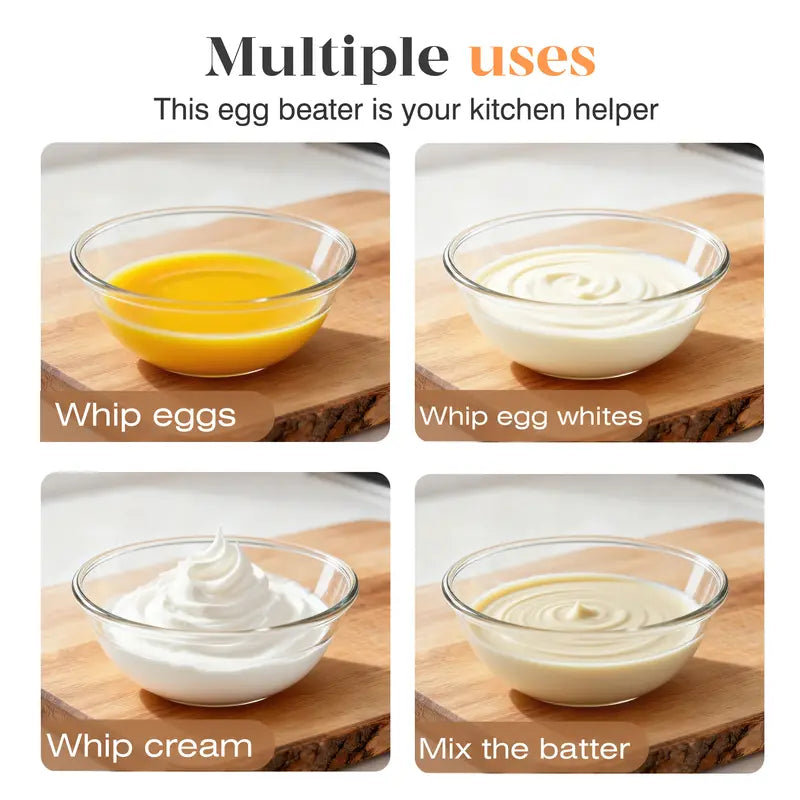 2PCS Stainless Steel Hand-Push Spinning Wire Whisk🍳