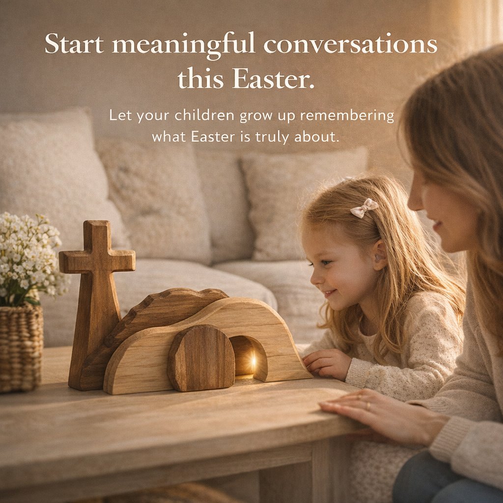 The Wooden Resurrection Cross & Empty Tomb That Reminds Your Family What Easter Is Really About