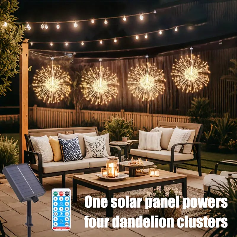 🎆 4-Pack Solar Fireworks Lights