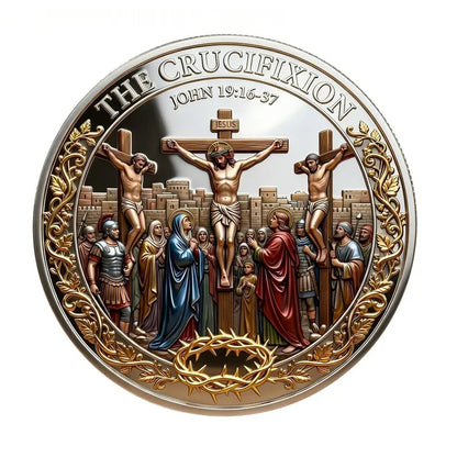 1 Count Cross Design and Resurrection Memorial Coin