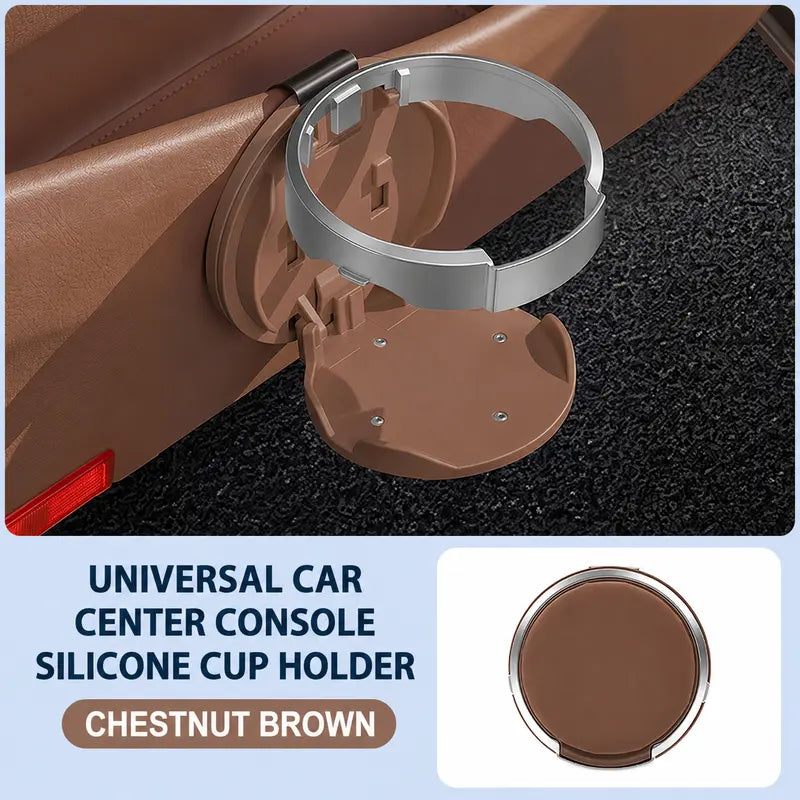 Universal Foldable Car Cup Holder with Hook, Space-Saving Vehicle Drink Holder for Bottles