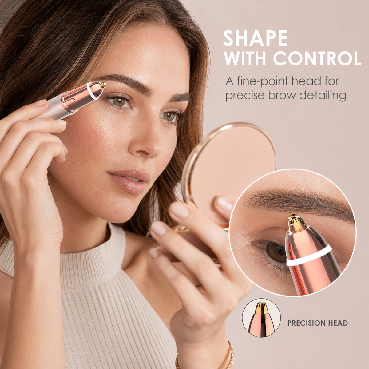 ✨ 2-in-1 Women's Eyebrow and Facial Hair Removal Device