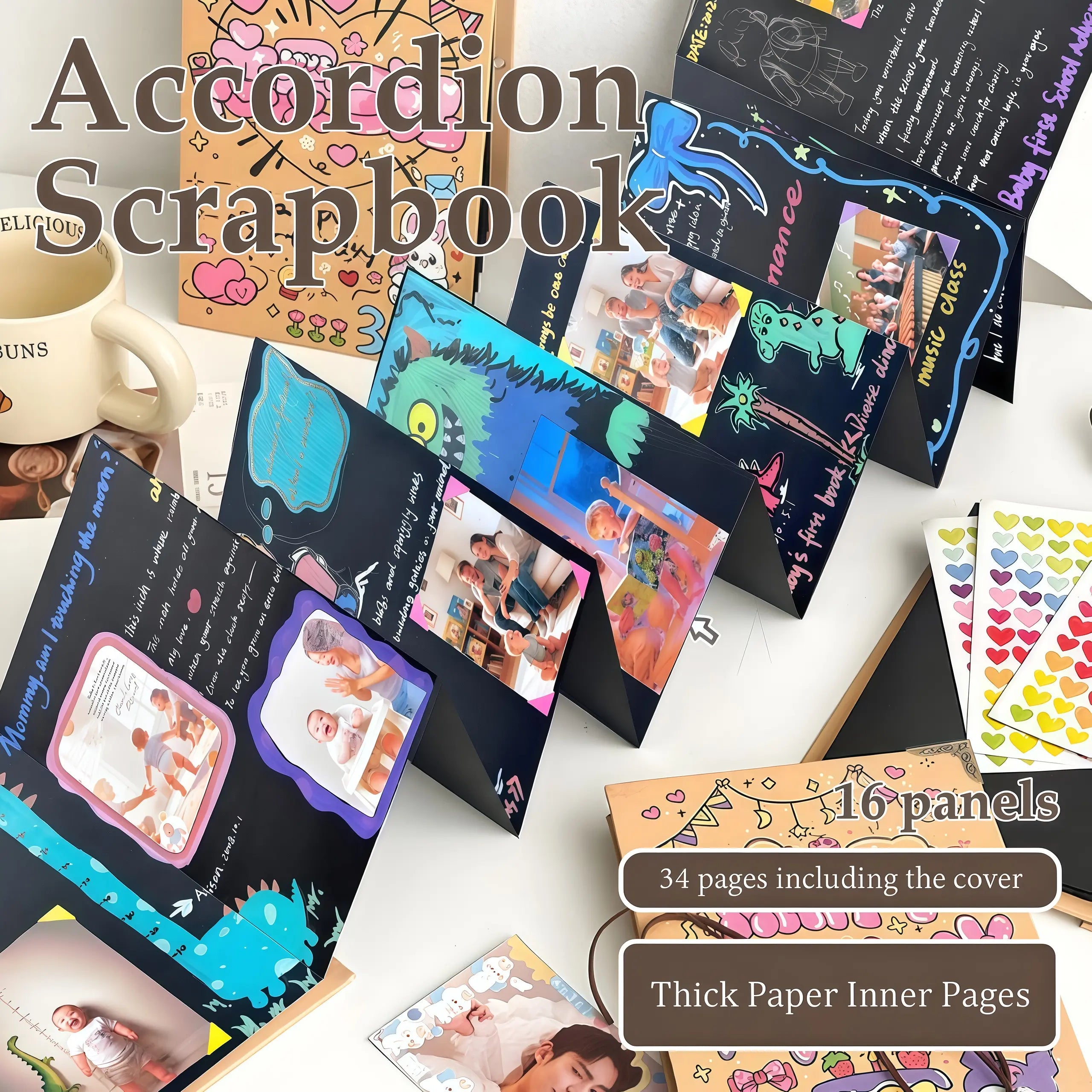 📚Accordion Foldable Scrapbook Album