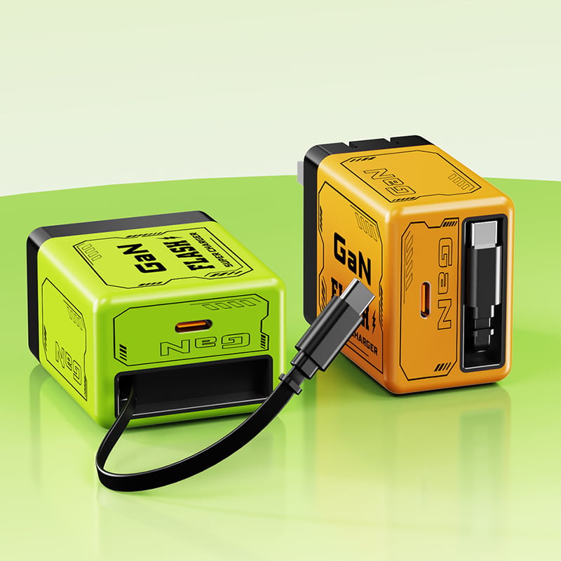 W&O 2-in-1 GaN Compatible with 20W Fast Charger