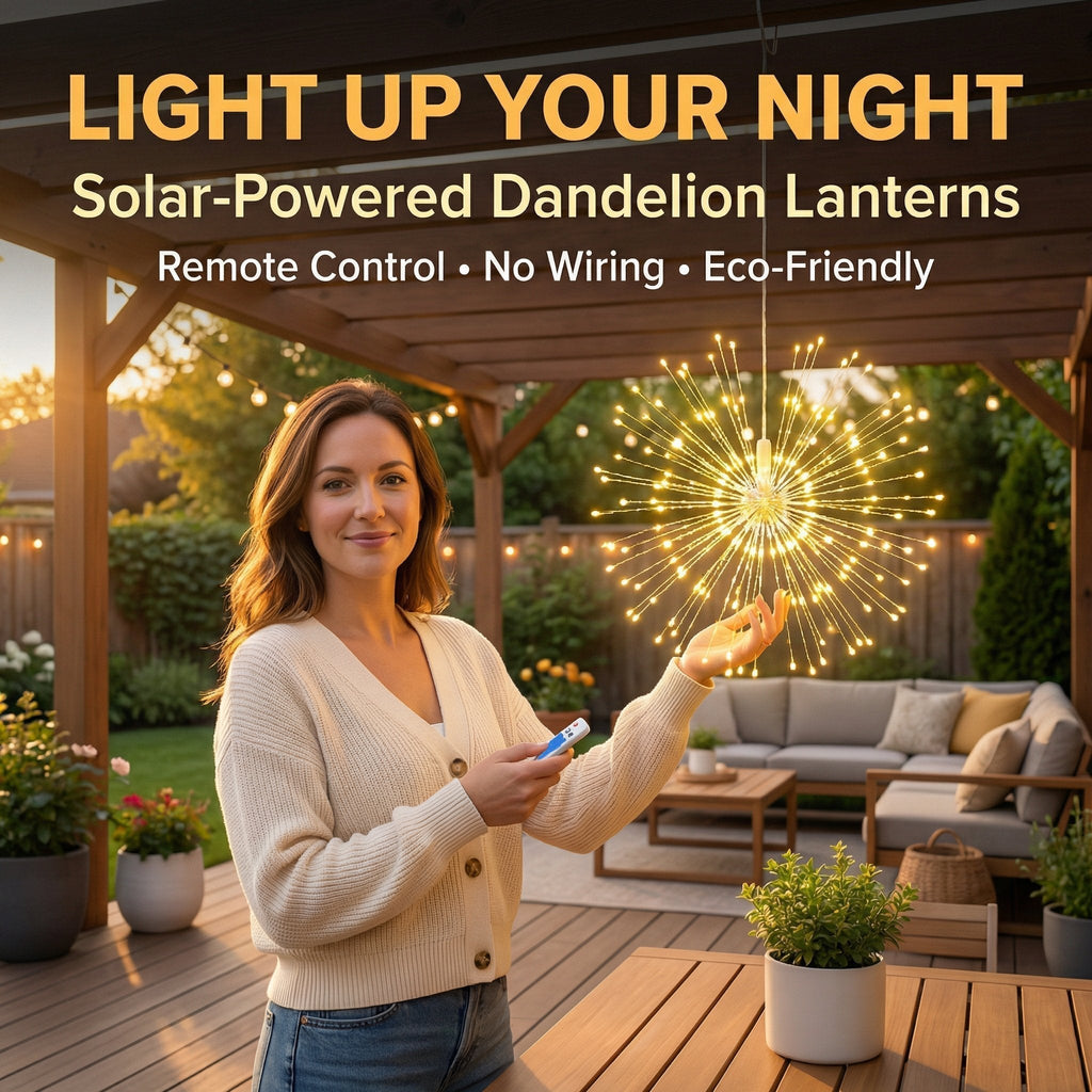 🎆 4-Pack Solar Fireworks Lights