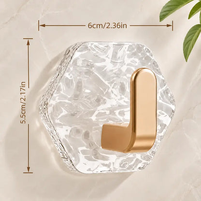 Heavy-Duty Plastic Self-Adhesive Hexagonal Ripple Hooks