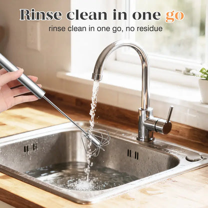 2PCS Stainless Steel Hand-Push Spinning Wire Whisk🍳