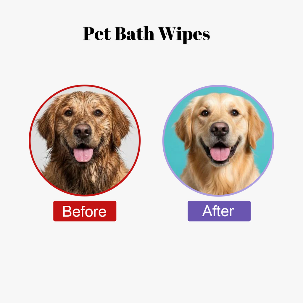 Pet Cleaning Glove Wipes: No-Rinse Waterless Bath (6/12/20 Pack)