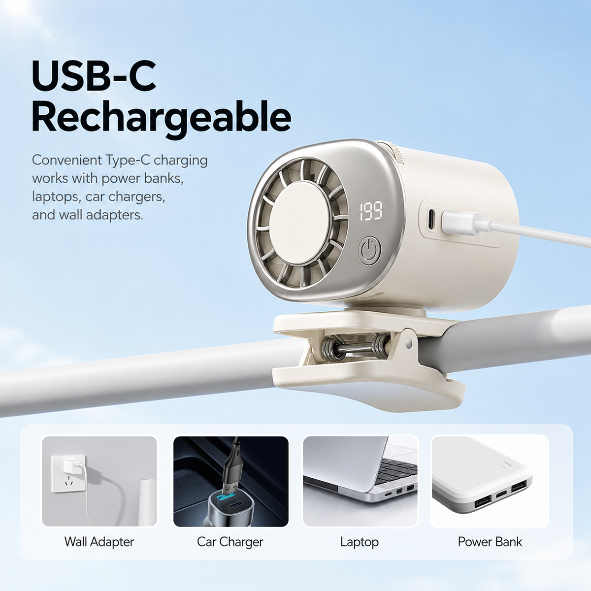 Car Clip AC Fan