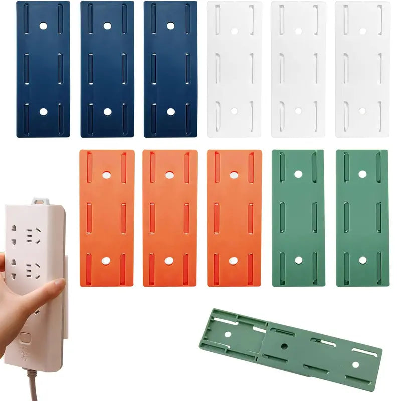 Adhesive Punch-Free Socket Holder, Self Adhesive Desktop Socket Fixer