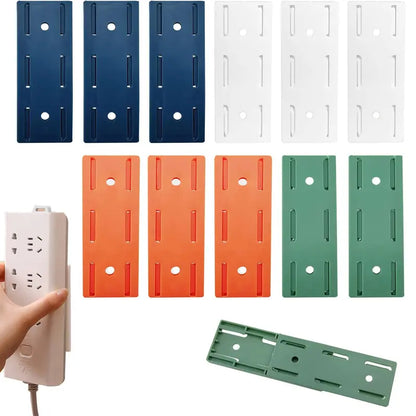 Adhesive Punch-Free Socket Holder, Self Adhesive Desktop Socket Fixer