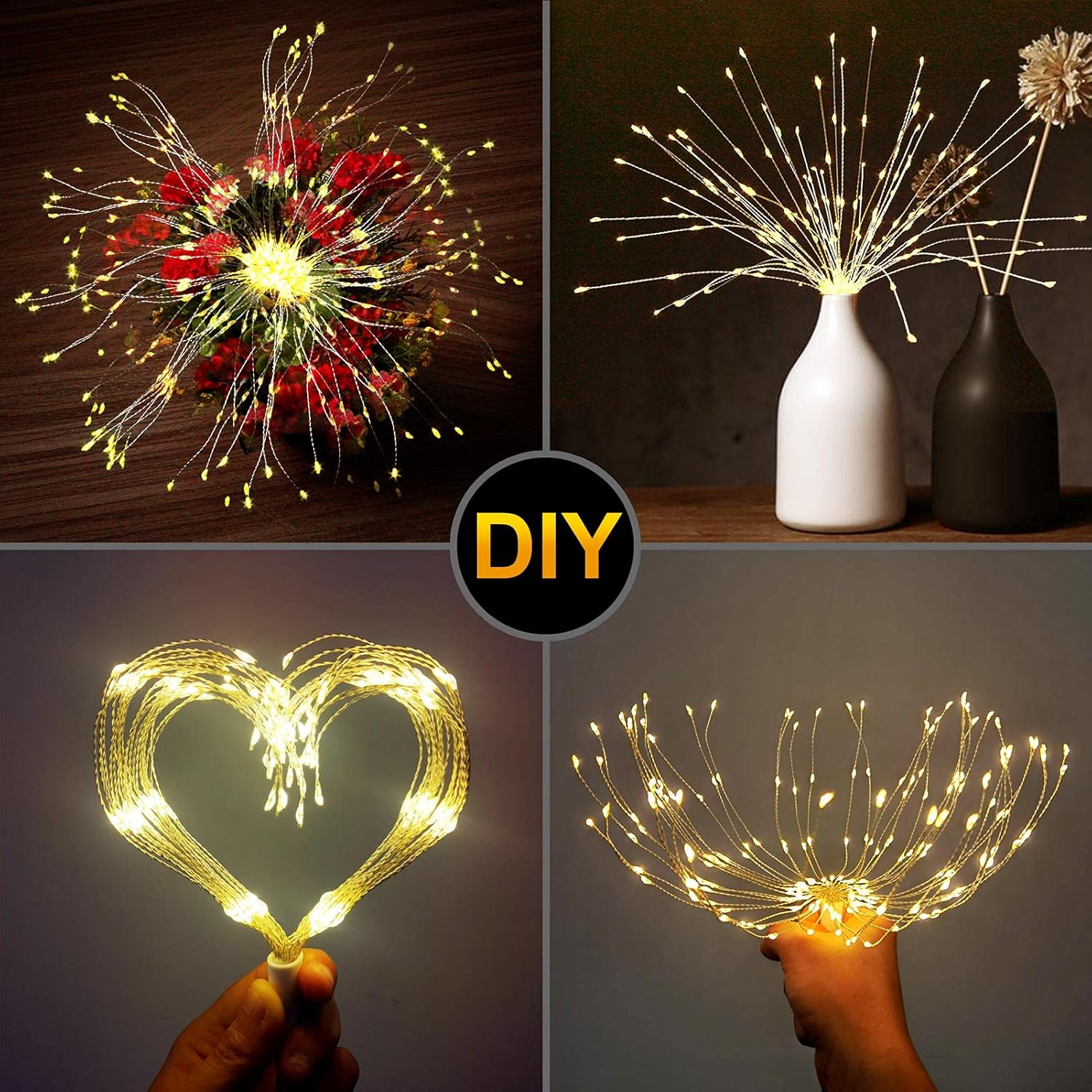 🎆 4-Pack Solar Fireworks Lights