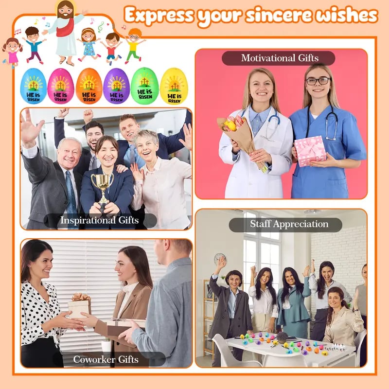 ✝️Christian Easter Surprise Eggs: Pre‑Filled Eggs with Mini Jesus Figures – Share Hope & Faith This Spring🌸