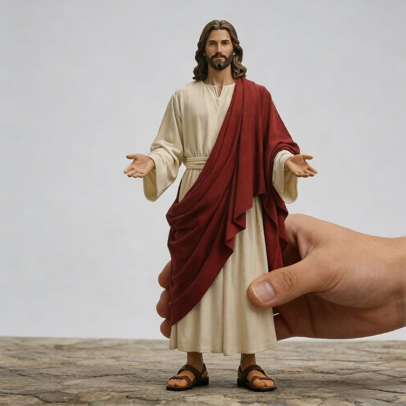 Handcrafted Jesus Figure – A Daily Reminder of Faith, Peace & Comfort