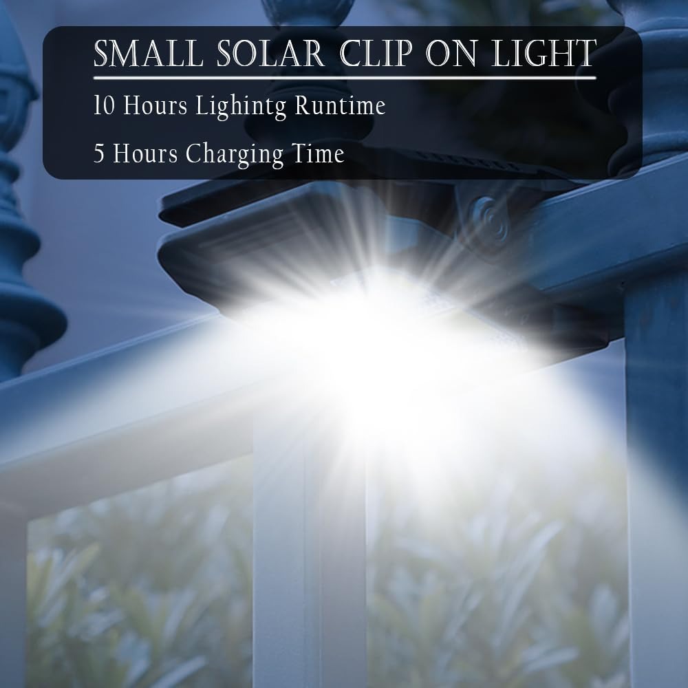 Solar Motion Sensor Lights Auto On/Off, Weatherproof & Powerful