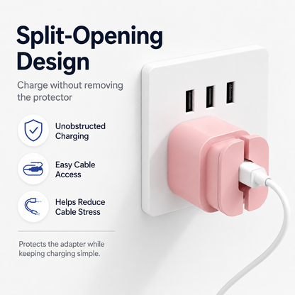 2-in-1 Silicone Charger Case with Cord Wrap