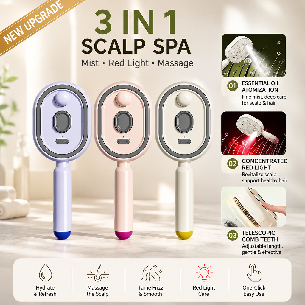 Electric Mist-Spraying Massage Cushion Brush