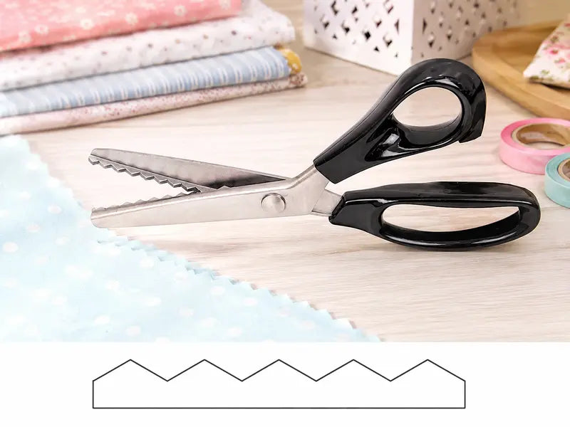 Stainless Steel Zig Zag Scissors with Serrated Teeth