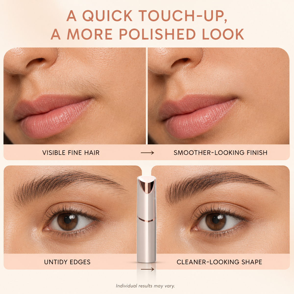 ✨ 2-in-1 Women's Eyebrow and Facial Hair Removal Device