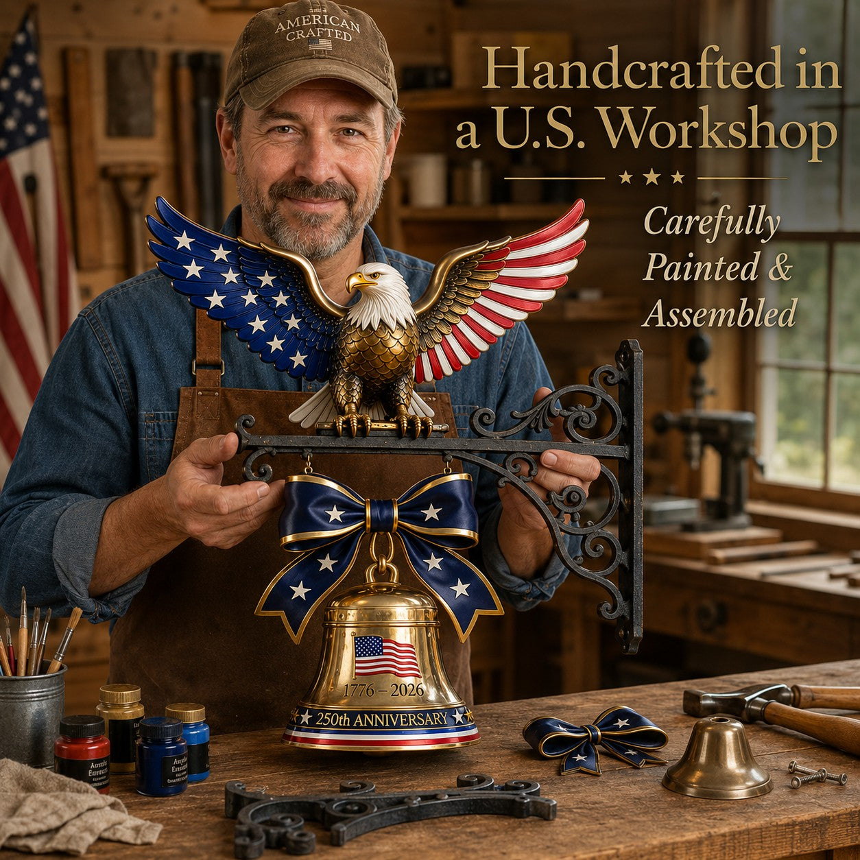 🔔Ring in the Semiquincentennial: 1776-2026 "Spirit of Liberty" Eagle Bell