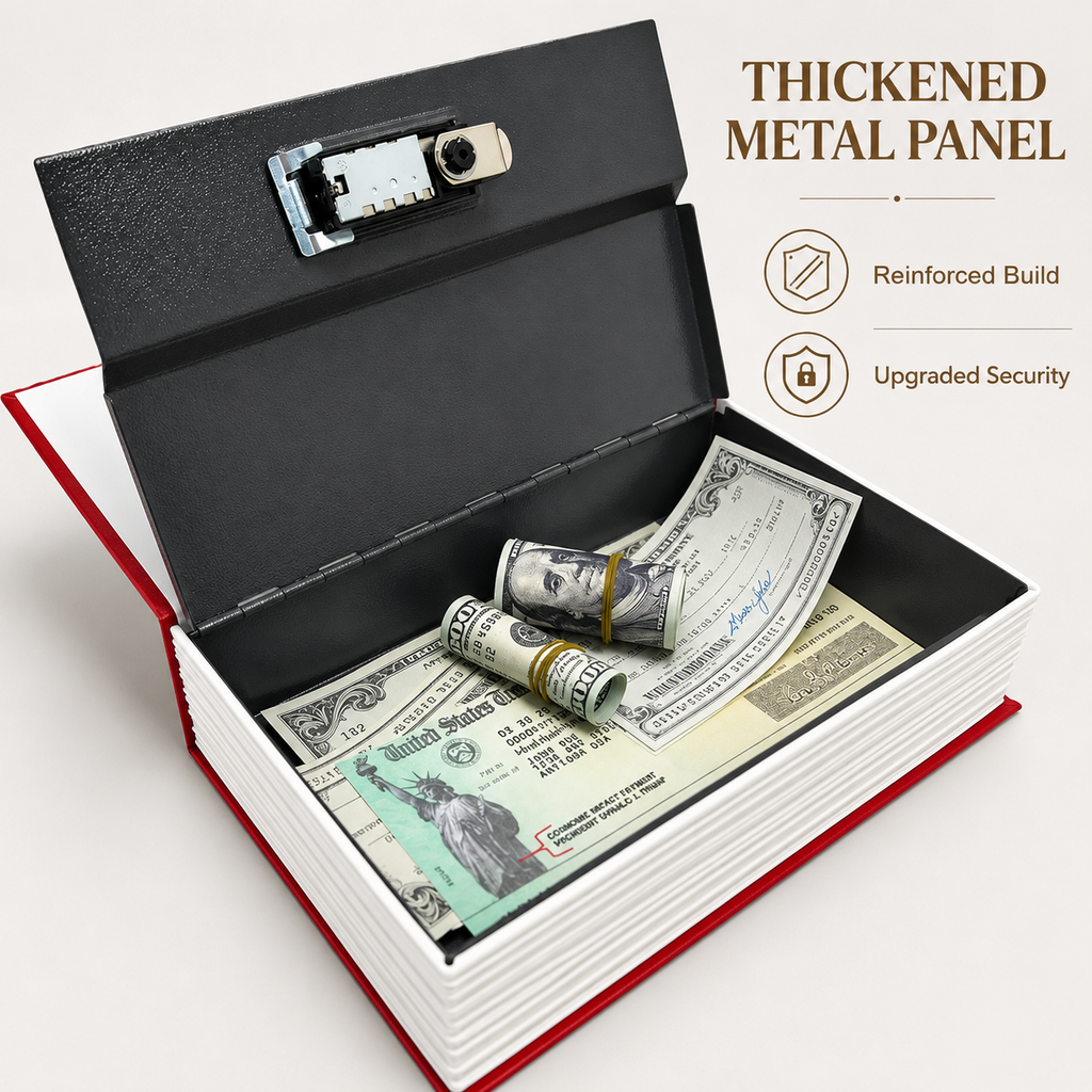 Book Shaped Security Lock Box
