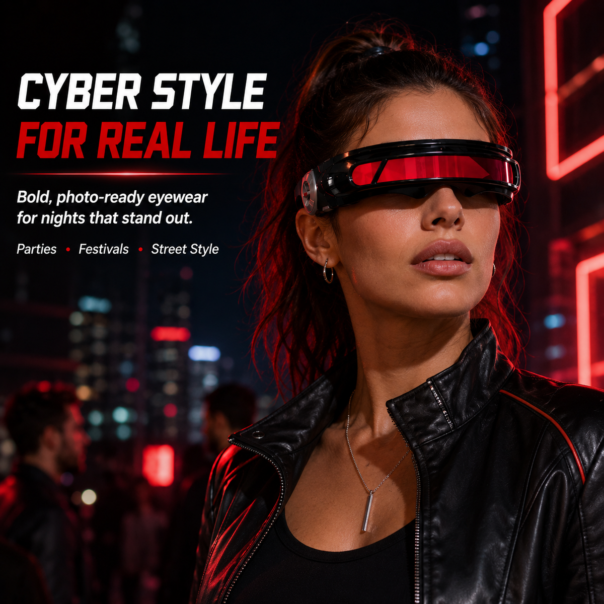 X-Energy Sunglasses Future Hero Visor Cyberpunk Eyewear Props