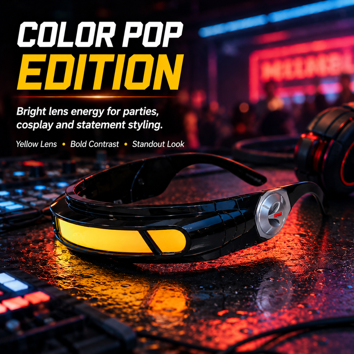 X-Energy Sunglasses Future Hero Visor Cyberpunk Eyewear Props