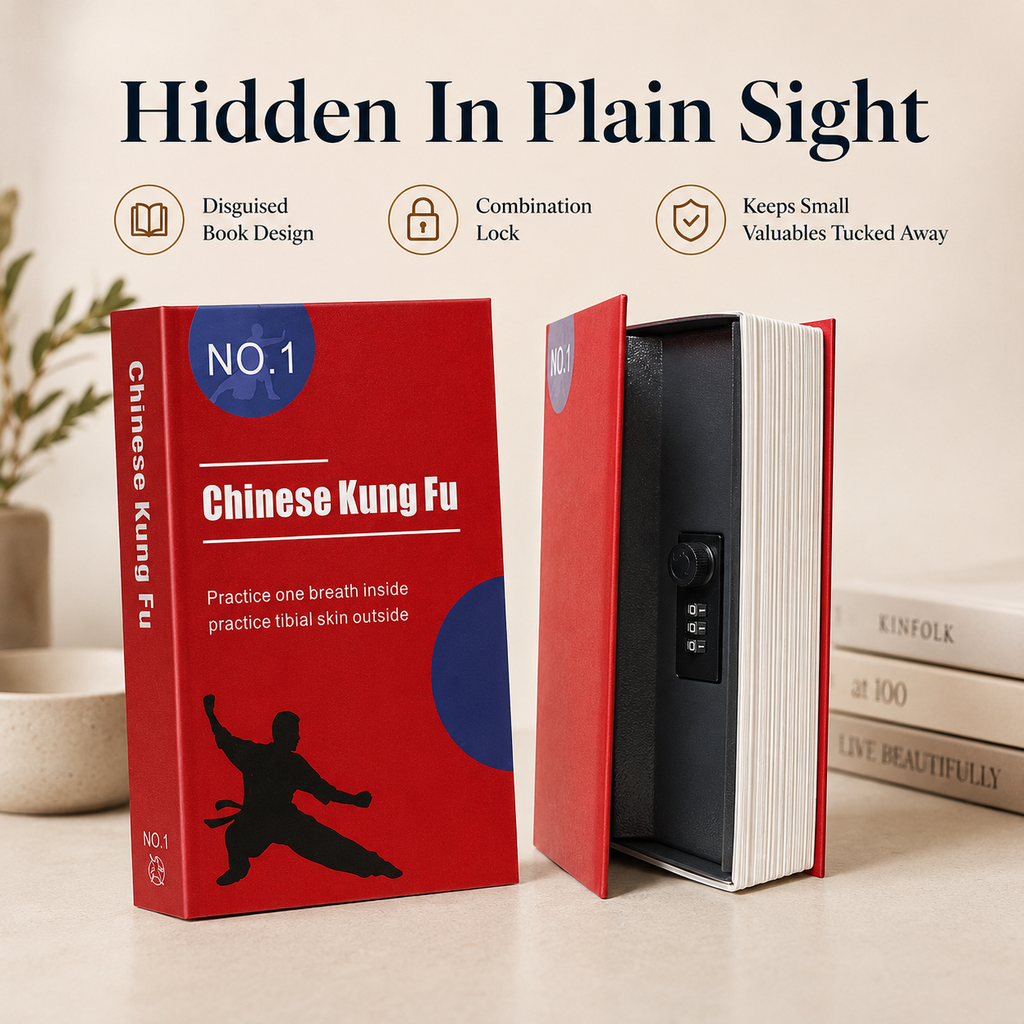 Book Shaped Security Lock Box