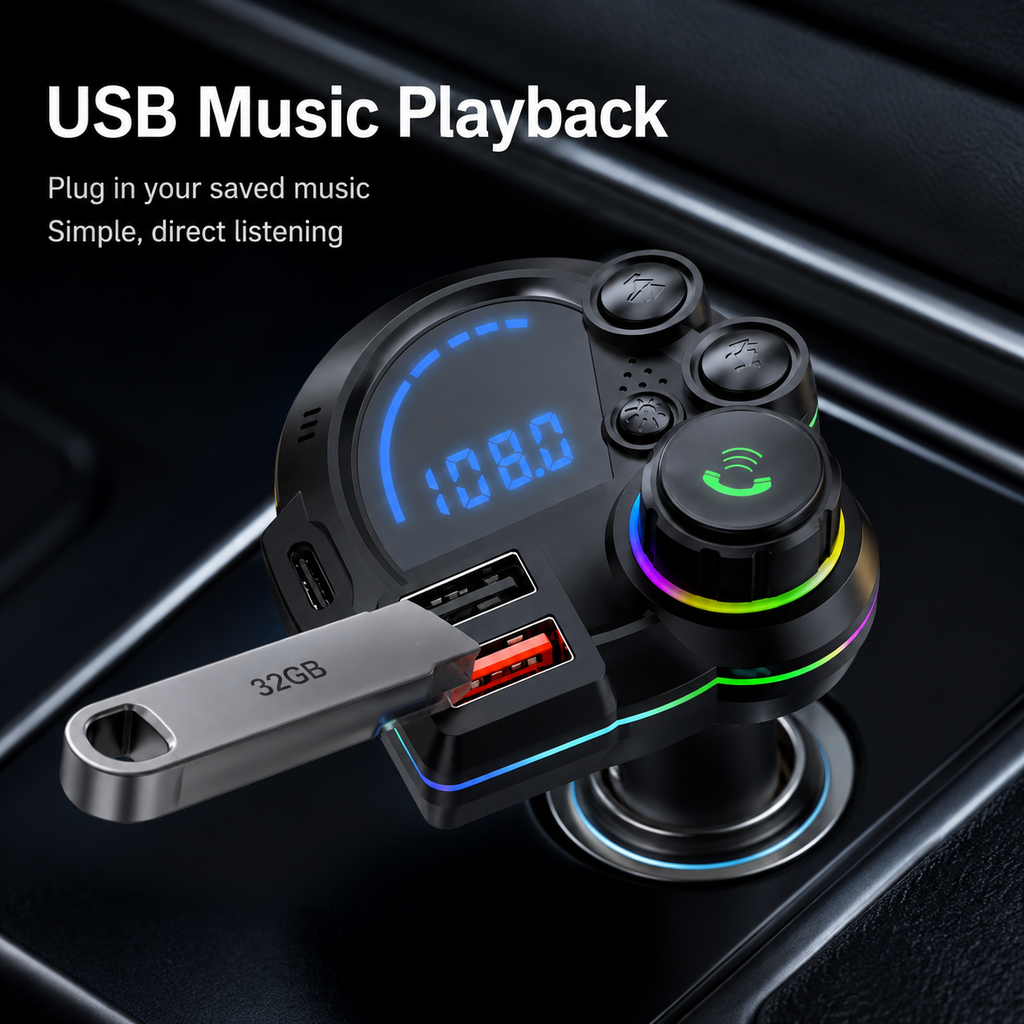 Bluetooth FM Transmitter for Cars
