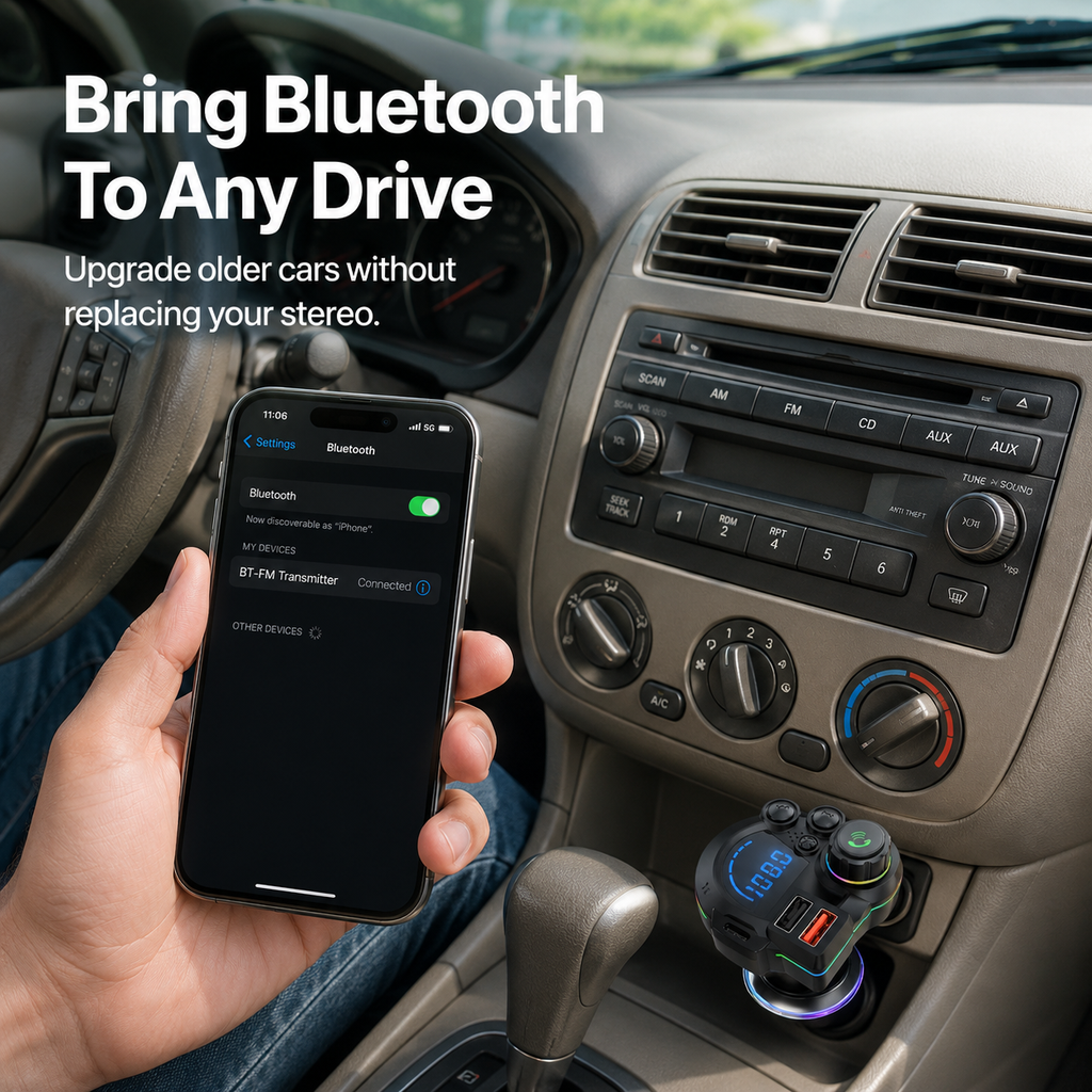 Bluetooth FM Transmitter for Cars