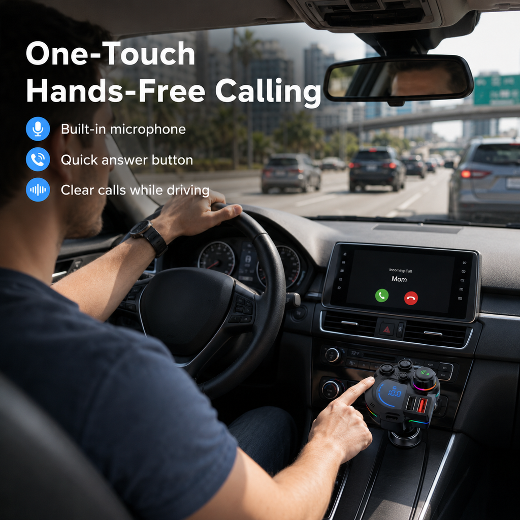 Bluetooth FM Transmitter for Cars