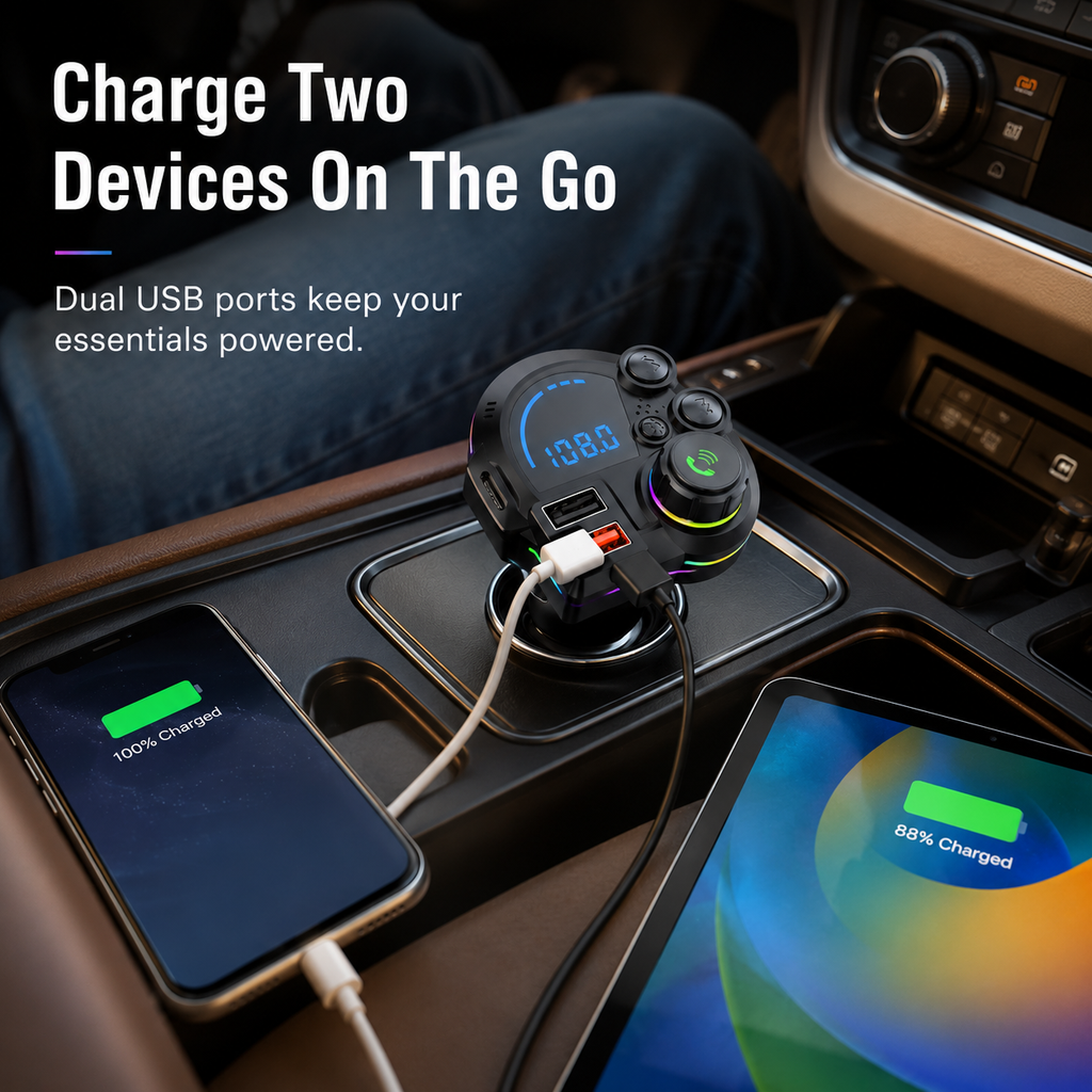 Bluetooth FM Transmitter for Cars