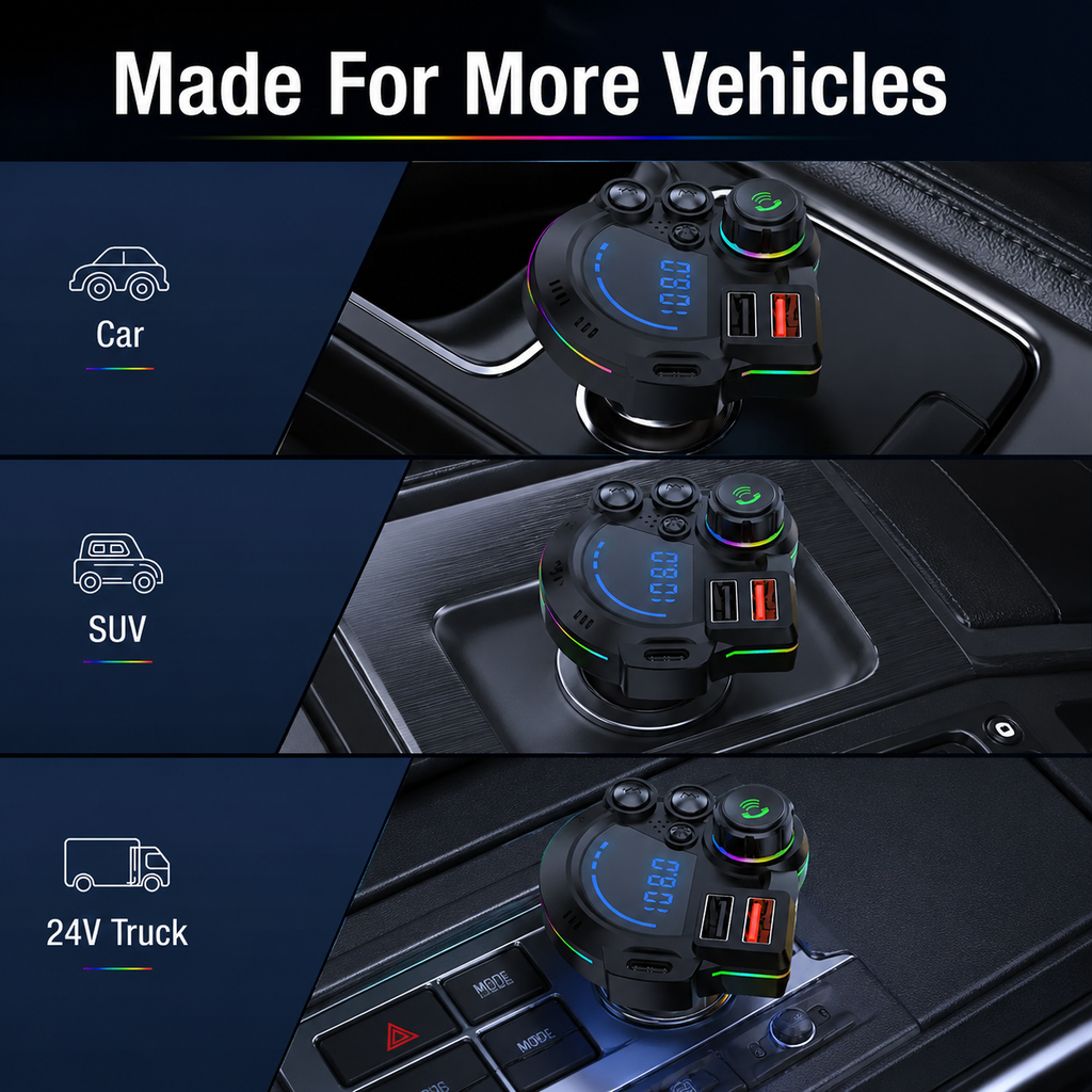 Bluetooth FM Transmitter for Cars