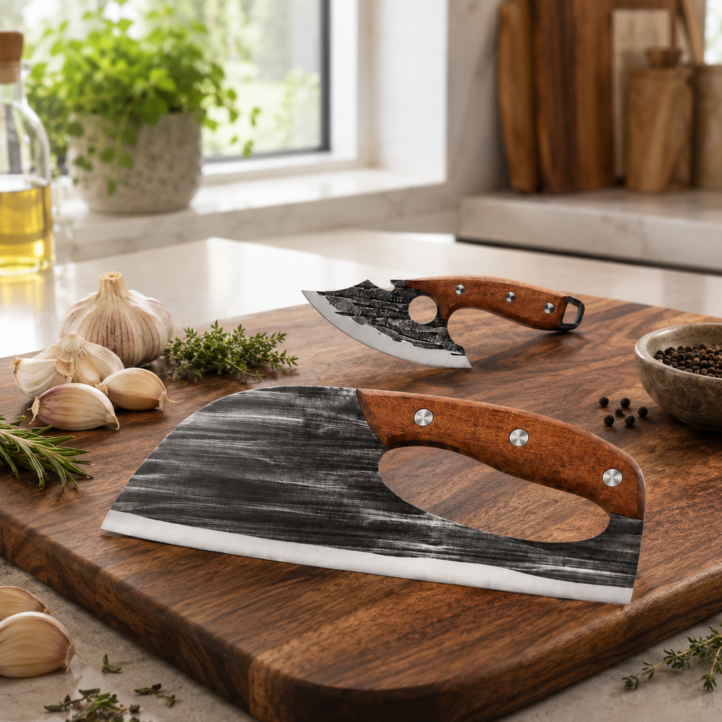 🔧New Upgrade-Forged Butcher Knife Set