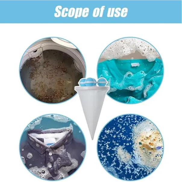Washing machine filter bag hair remover