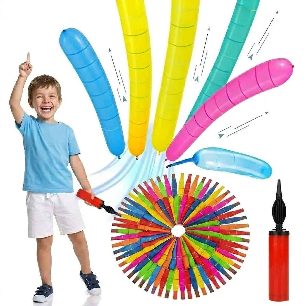Rocket Balloon Launcher Set | Flying Party Balloons for Kids & Family Fun