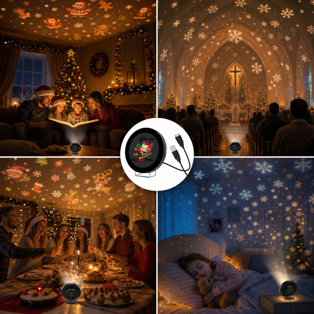 Christmas Light Projector – Instant Holiday Magic For Your Home & Yard