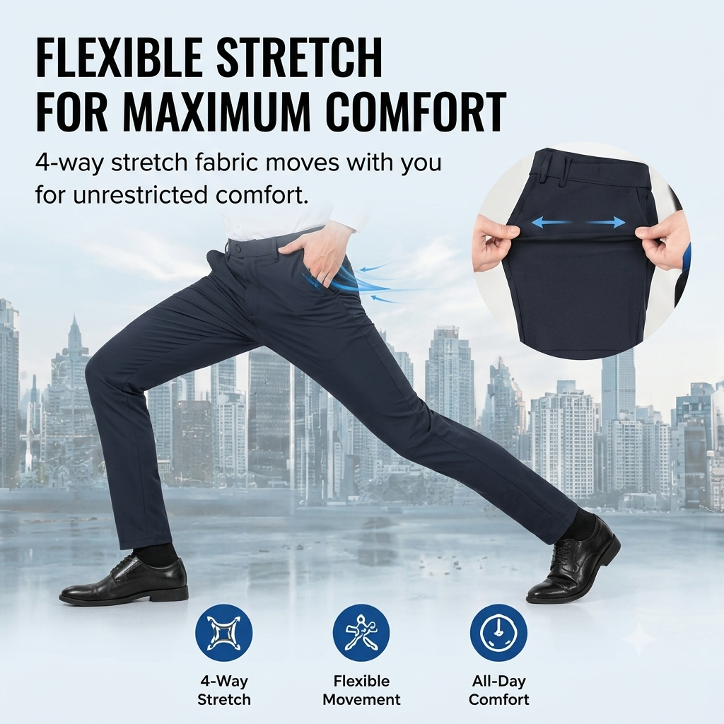 Men's Summer Cooling Stretch Slacks
